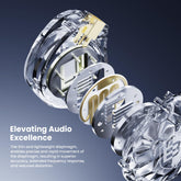 BASN ASONE 14.2mm Planar In-Ear Monitors Earphone (Crystal)